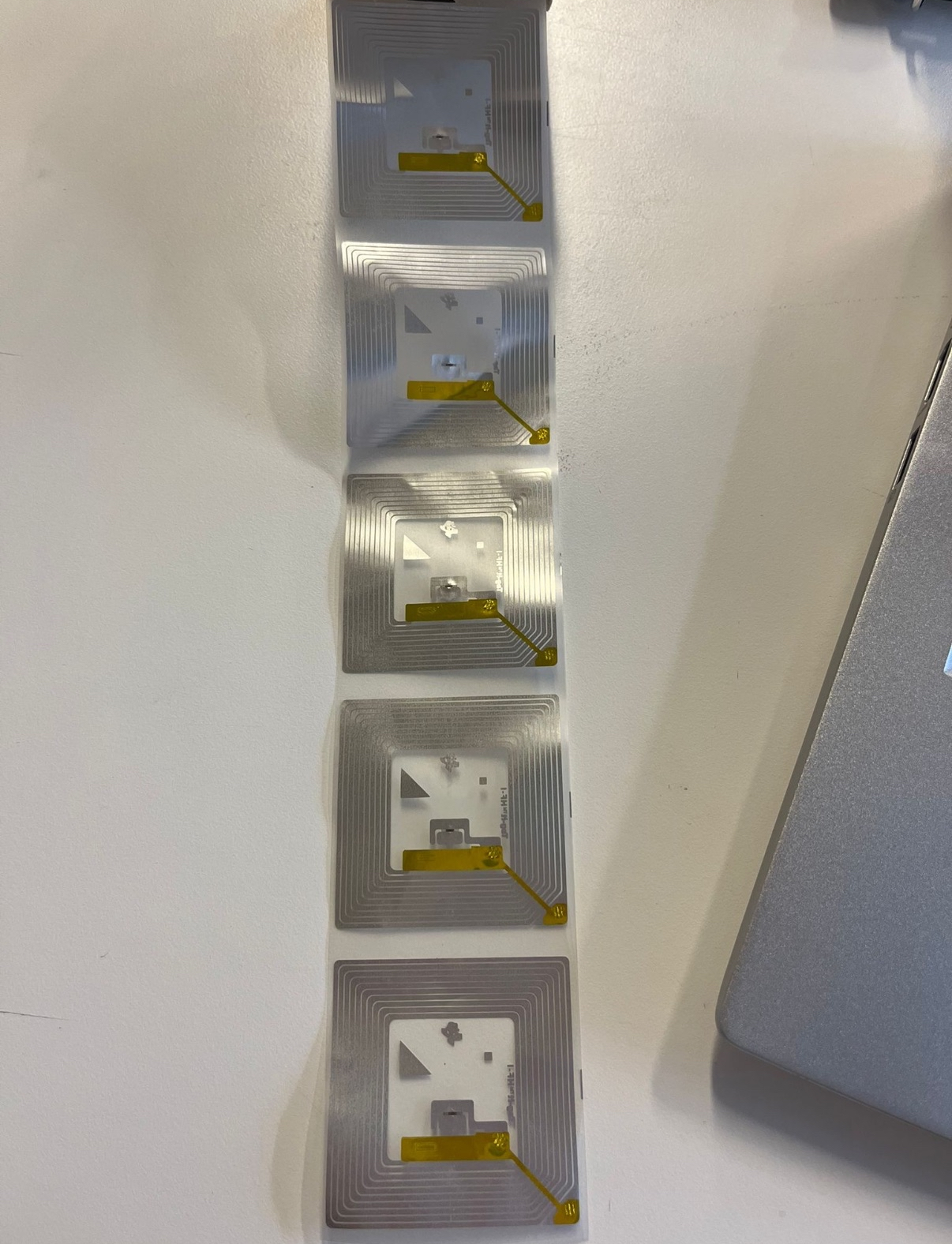 NFC tags used to connect the physical journaling prototype to the website